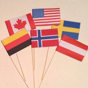 Printable flags from around the world to use in your Olympic crafts