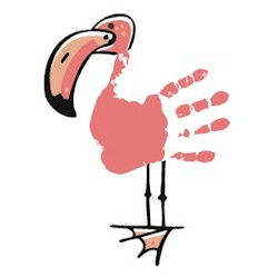Flamingo Handprint