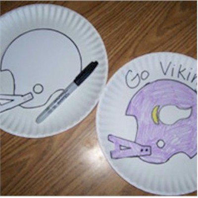 Paper Plate Football stencil project