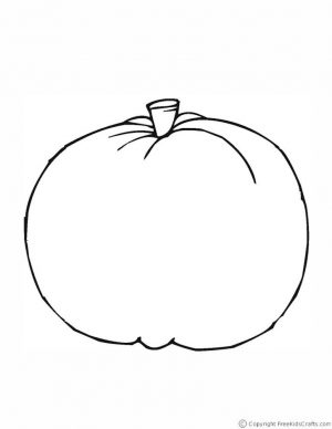 Halloween Pumpkin Outline Coloring Page