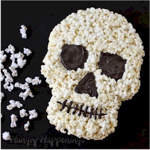 Tasty Halloween Popcorn Skull Craft
