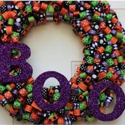 Halloween Ribbon Wreath