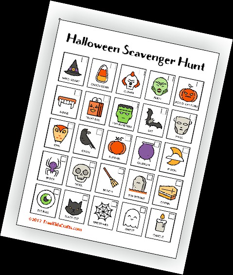 Printable Halloween Scavenger Hunt
