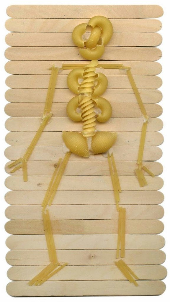 Halloween Skeleton Made From Pasta