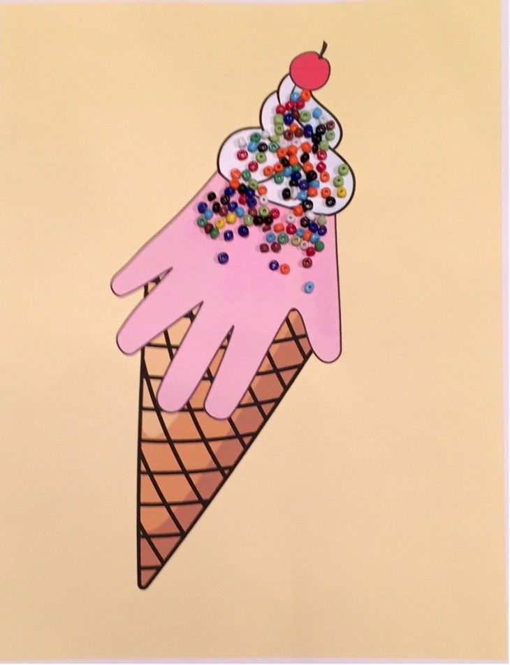 Handprint Ice Cream Cone