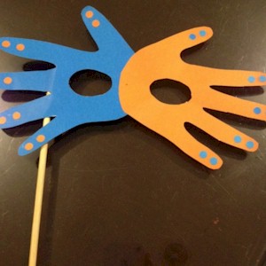 Handprint Mask For Mardi Gras