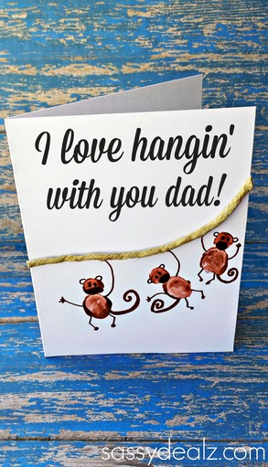 Fingerprint Hanging With Dad Card