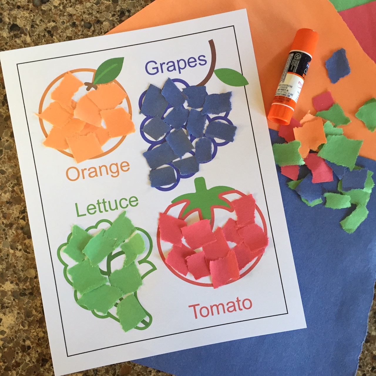 Easy healthy food craft for preschooers