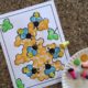 Colored picture of the Honeybee Pom Pom Craft