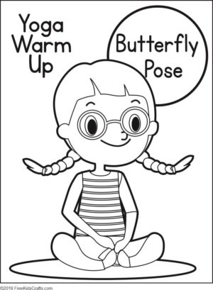 Yoga Tree Pose coloring page - Download, Print or Color Online for Free
