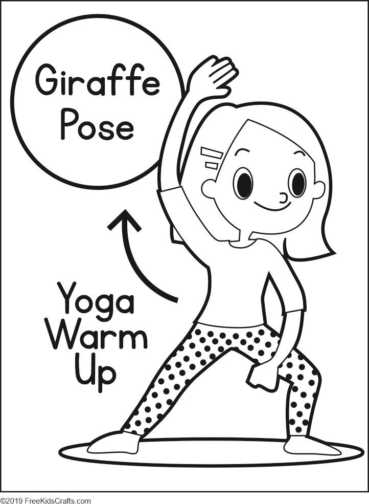 Yoga Warm Up Coloring Pages