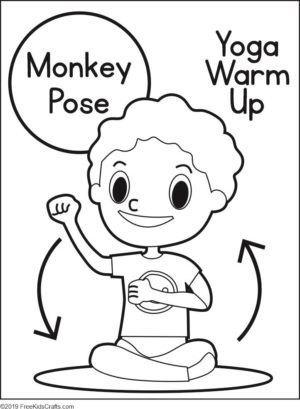 Kids Yoga Pose Coloring Pages Set #1 by Teach Simple