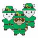 Leprechaun paper dolls for young kids.