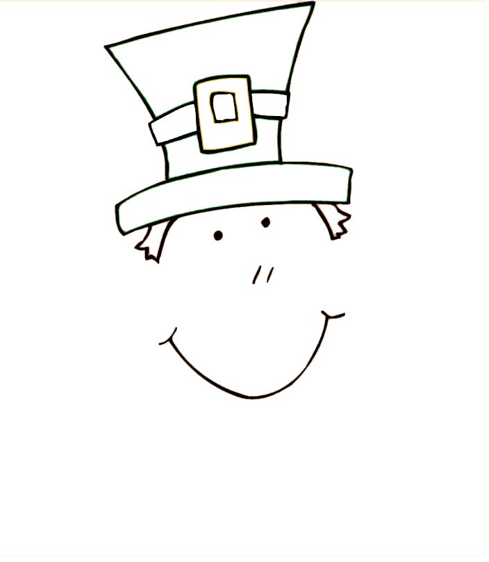 Leprechaun Face Template