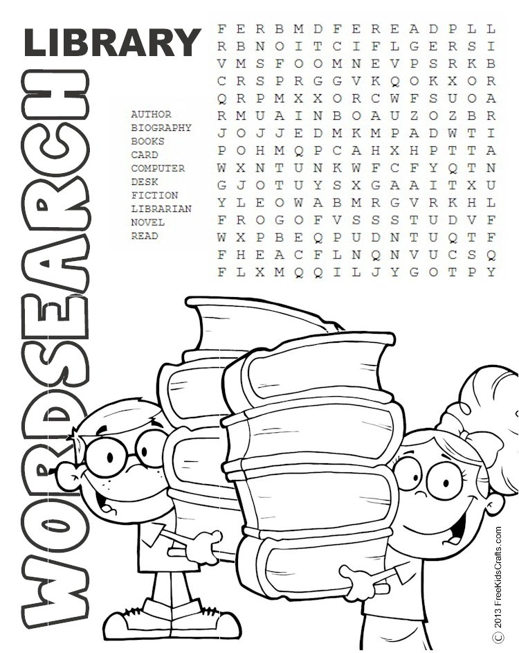 Printable Library word Search