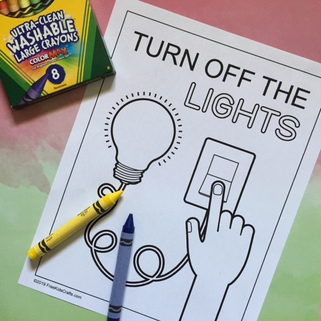 Lights Off Coloring Page
