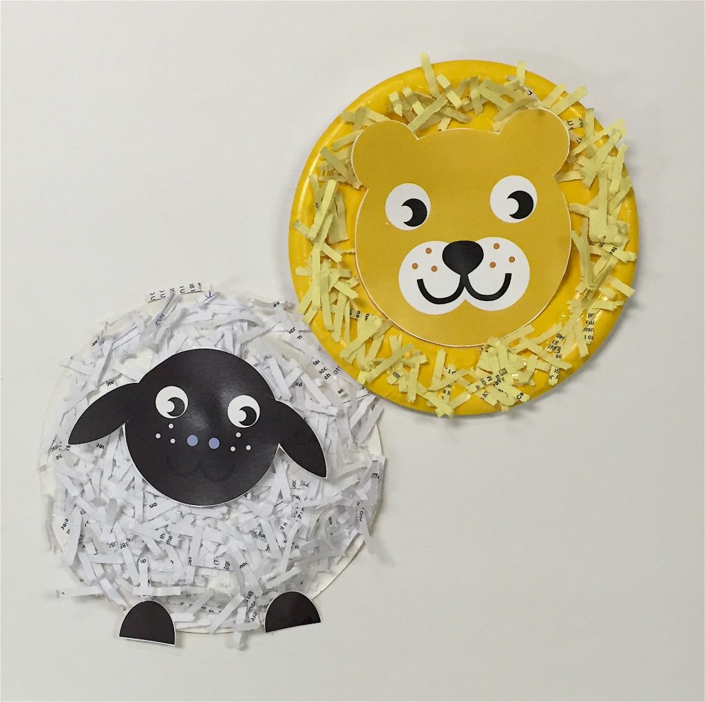 Lion and Lamb Paper Plate Craft