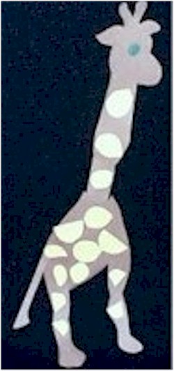 Card Stock Giraffe Craft Project with pattern for Young Children