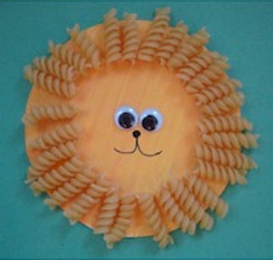 Macaroni Paper Plate Lion