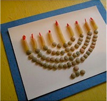 Macaroni Menorah