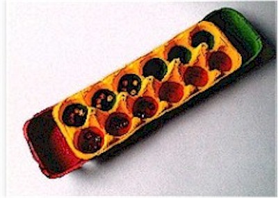 African Mancala Game made from recycled egg cartons