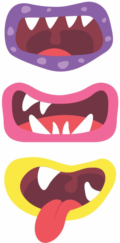 Printable Monster With Open Mouth