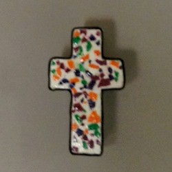 Mosaic Egg Shell Cross