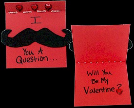 Mustache Valentine Card