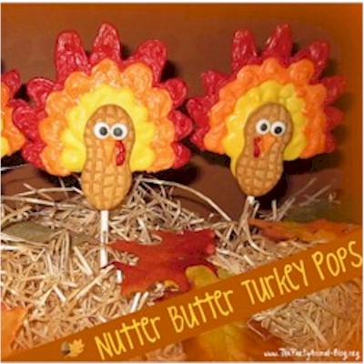 Make Nutter Butter Turkey Pops for Thanksgiving Treats