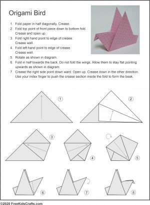 How To Make An Easy Origami Bird - Folding Instructions - Origami Guide