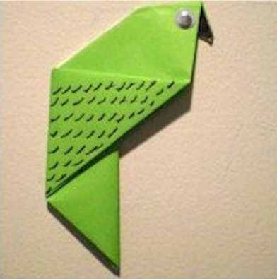 origami parakeet