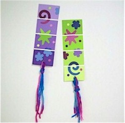 DIY Bookmarks from paint chips