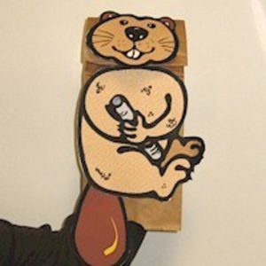 Easy to make Beaver Puppet from a paper bag.