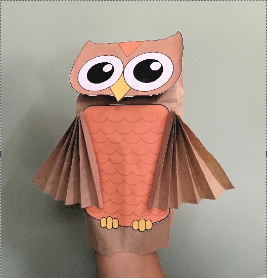 Paper Bag Owl Puppet