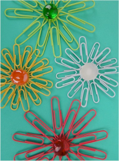 Paper Clip Flowers