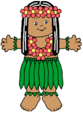 Easy Printable Hawaii Paper Doll