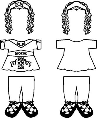 Playtime Irish Step Dancing Paper Doll