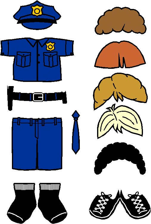 Playtime Police Officer Paper Doll