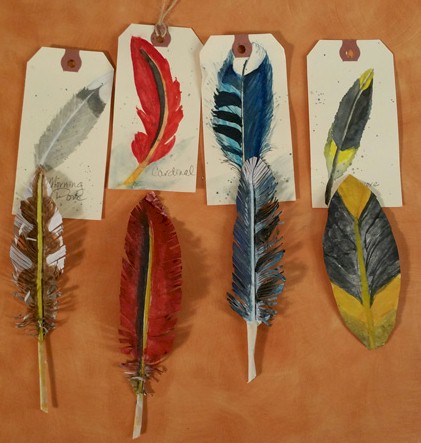 make your own paper feathers