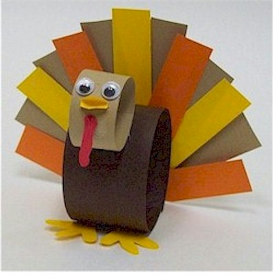 Easy Paper Loop turkey for kids to make