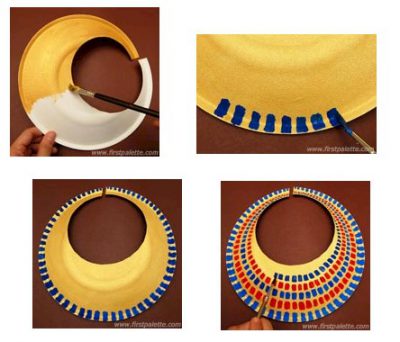 Paper Plate Egyptian Collar