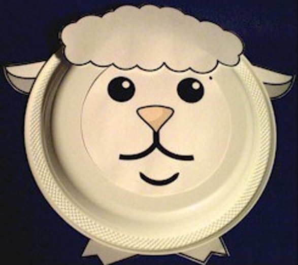 Easy Paper Plate Lamb for Children to Make.