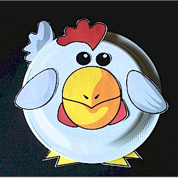 Paper Plate Rooster