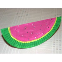 Paper Plate Watermelon