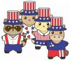 Printable patriotic paper dolls for young children