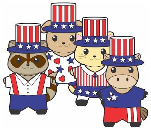 Printable Patriotic Buddies Paper Dolls