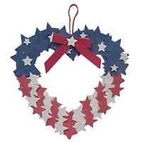 Red White and Blue Patriotic Wreath