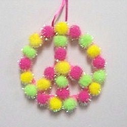 Pom Pom Peace Sign