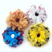 Plastic Bag Hair Rosettes