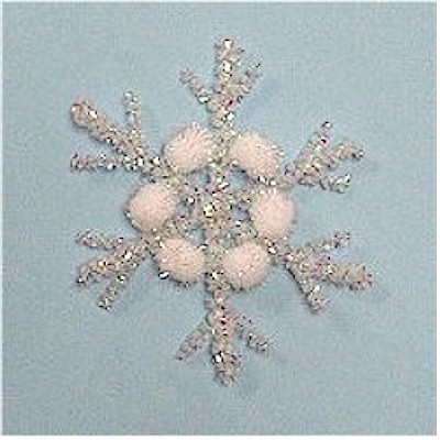 Pom Pom and Pipe Cleaner Snowflake for kids to make